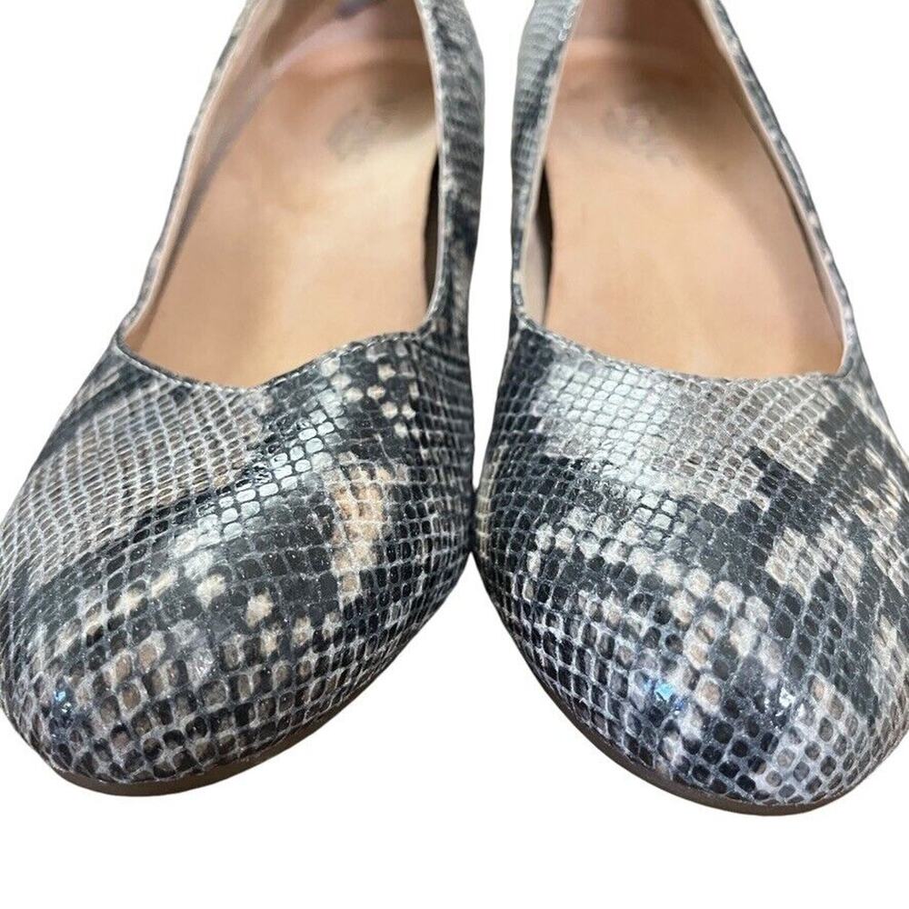 Vionic Gray Snakeskin Wedge Heels - Picture 7 of 16